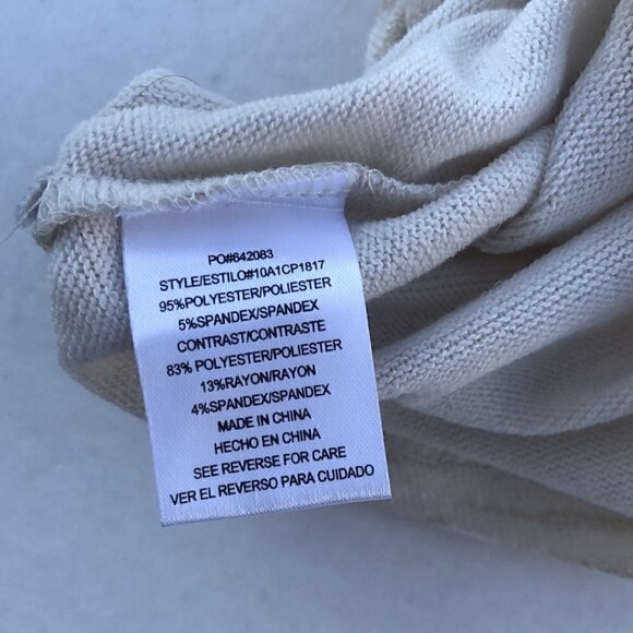 Heartsoul Tiger Striped Off White and Gold Sweater Size Small - Picture 5 of 7